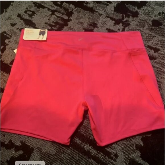 NEW Freely hot pink plus size bike shorts 3X 3XL - Picture 3 of 7